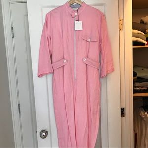 Sandro Elydia Twill Jumpsuit Baby Pink